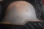Duitse helm WO2 rode kruis, Ophalen of Verzenden, Duitsland, Helm of Baret