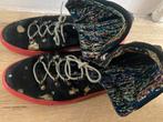 Irregular choice sneakers schoenen leer zwart rood goud 43, Ophalen of Verzenden