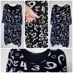 Lang zwart shirt of jurkje 46, New Jersey, Ophalen of Verzenden, Zo goed als nieuw, Jurk