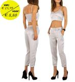 Emmash Paris 2 delige set parachute zijde grijs M, Kleding | Dames, Jumpsuits, Nieuw, Grijs, Maat 38/40 (M), Emmash paris