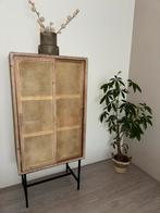 Xenos webbing grenen schuifdeur kast + 2 nachtkastjes, Ophalen, Zo goed als nieuw, Minder dan 45 cm