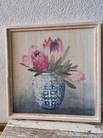 Apart schilderij op pitriet artisjokken, Ophalen of Verzenden, Zo goed als nieuw, Schilderij