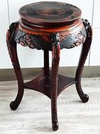 Tafel/Bijzettafel - Prachtige Handsnijwerken- Draak, Ophalen of Verzenden