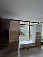 Wandkasten + TV-meubel (gebruikt), Huis en Inrichting, Kasten | Kledingkasten, Ophalen, Gebruikt, 200 cm of meer, Eikenhout