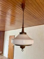 Vintage/retro art deco glazen hanglamp, Antiek en Kunst, Antiek | Lampen, Ophalen