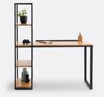 Bureau-boekenrek in eik en metaal, Hiba LA REDOUTE, Ophalen, Zo goed als nieuw, Metaal, 25 tot 50 cm