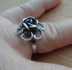 zilveren ring met TEKA roos [704], Sieraden, Tassen en Uiterlijk, Ringen, 17 tot 18, Dame, Zo goed als nieuw, Zilver