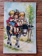 Oude ansichtkaart. Ezeltje rijden., Ophalen of Verzenden, 1940 tot 1960