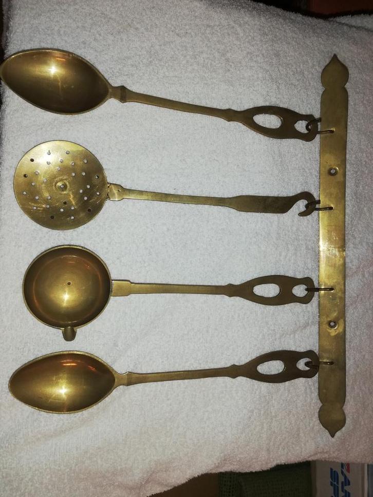 Antieke Koperen Keukengerei Set, Antiek en Kunst, Antiek | Keukenbenodigdheden, Ophalen of Verzenden