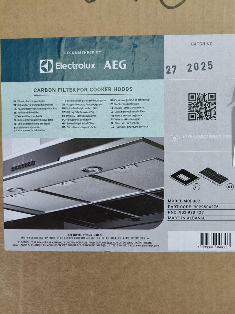 Koolstoffilter voor afzuigkap Electrolux AEG, Ophalen of Verzenden