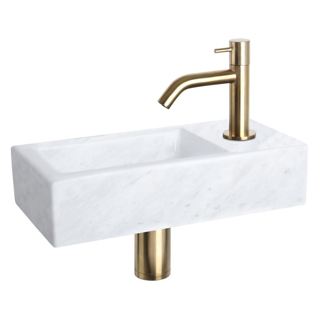 Nieuw Differnz Helios fonteinset marmer gebogen kraan mat, Huis en Inrichting, Badkamer | Badtextiel en Accessoires, Ophalen, Nieuw