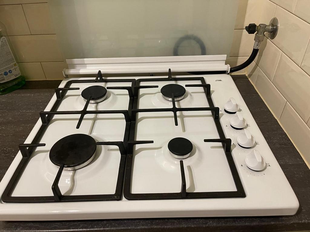 Vierpits gaskookplaat, Witgoed en Apparatuur, Kookplaten, Ophalen, 4 kookzones, Zo goed als nieuw, Gas