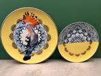 Heinen Delftsblauw Borden Mandala Hop en Geel, Keramiek, Nieuw, Ophalen of Verzenden, Bord(en)