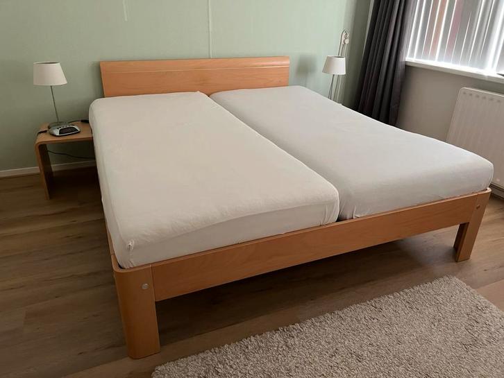 Auping Auronde, Huis en Inrichting, Slaapkamer | Matrassen en Bedbodems, Gebruikt, 180 cm, 200 cm, Tweepersoons, Ophalen
