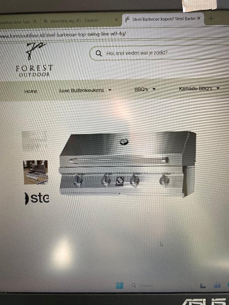 STEEL oudoor Swing Top 90WG-4G en zijbrander, Tuin en Terras, Buitenkeukens, Ophalen, Nieuw, Gas, Inbouw