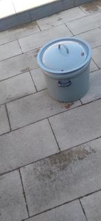 Vintage wasketel / emaille pan - Grijs, Antiek en Kunst, Antiek | Emaille, Ophalen