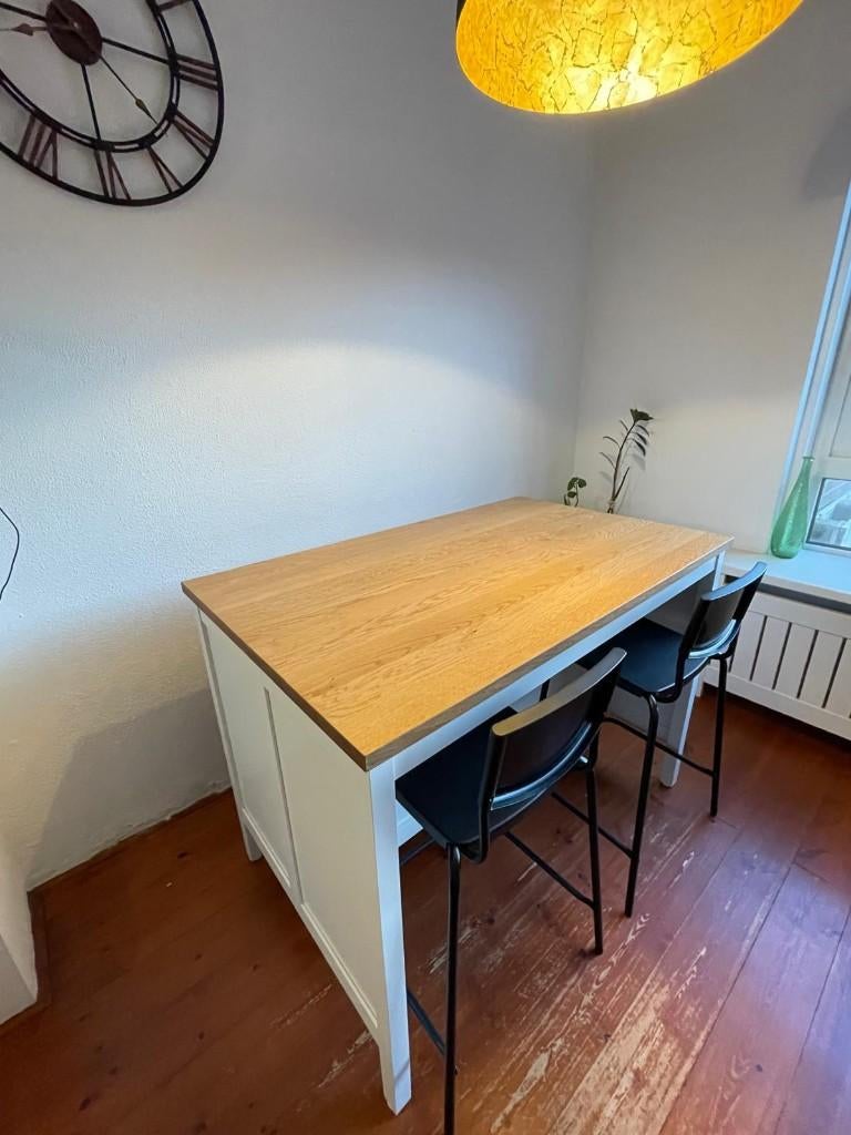 Keukeneiland Ikea Tornviken, Ophalen, 100 tot 150 cm, 75 cm of meer, Wit
