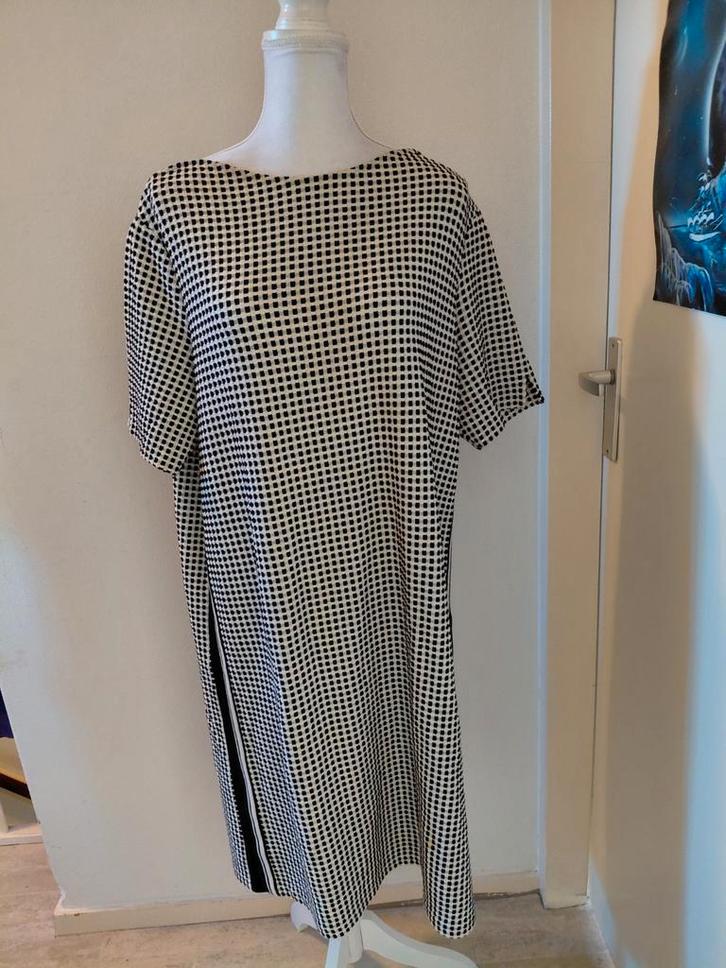 Gerry Weber Zwart-wit Geruite Jurk Maat 46, Kleding | Dames, Grote Maten, Zo goed als nieuw, Ophalen of Verzenden