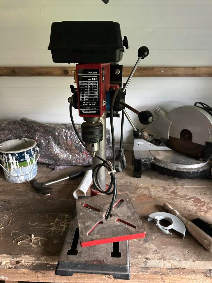 Kolomboormachine Topcraft - Zo goed als nieuw!, Doe-het-zelf en Verbouw, Gereedschap | Boormachines, Zo goed als nieuw, Kolomboormachine