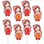 Nieuw, 32 lollipop cards, meisje/roodkapje, decoratie taart, Ophalen of Verzenden, Nieuw, Feestartikel, Verjaardag