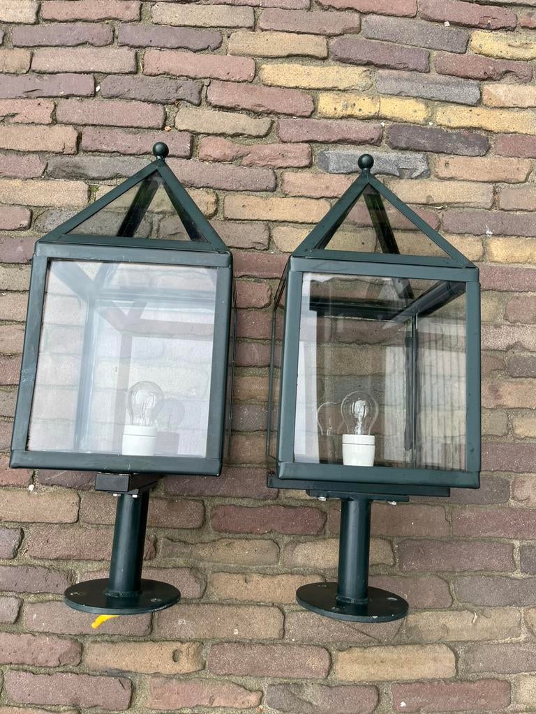 Twee stuks prachtige buitenlampen bieden voor beide lampen, Gebruikt, Minder dan 50 watt, Wandlamp, Ophalen of Verzenden