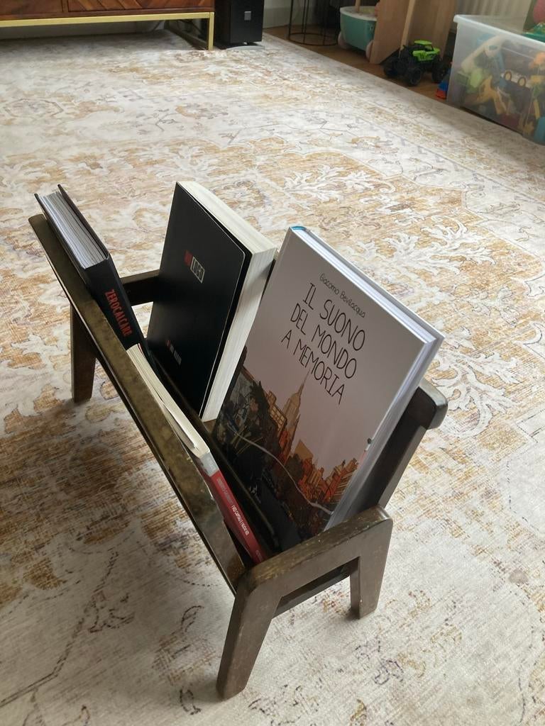 Houten lectuurbak, Huis en Inrichting, Woonaccessoires | Krantenbakken en Lectuurbakken, Ophalen, Gebruikt