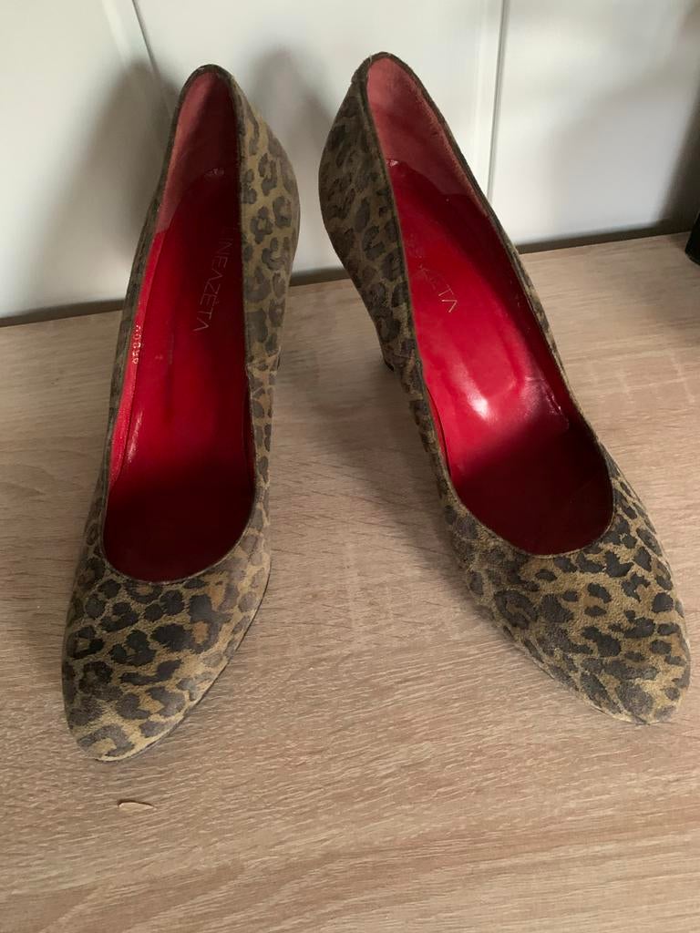 Lineazeta Pumps met Luipaardprint maat 39, Kleding | Dames, Schoenen, Gedragen, Pumps, Bruin, Ophalen of Verzenden