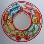 Ronde Metalen Retro spiegel van S. Robenson, Huis en Inrichting, Woonaccessoires | Spiegels, Minder dan 50 cm, Rond, Ophalen of Verzenden