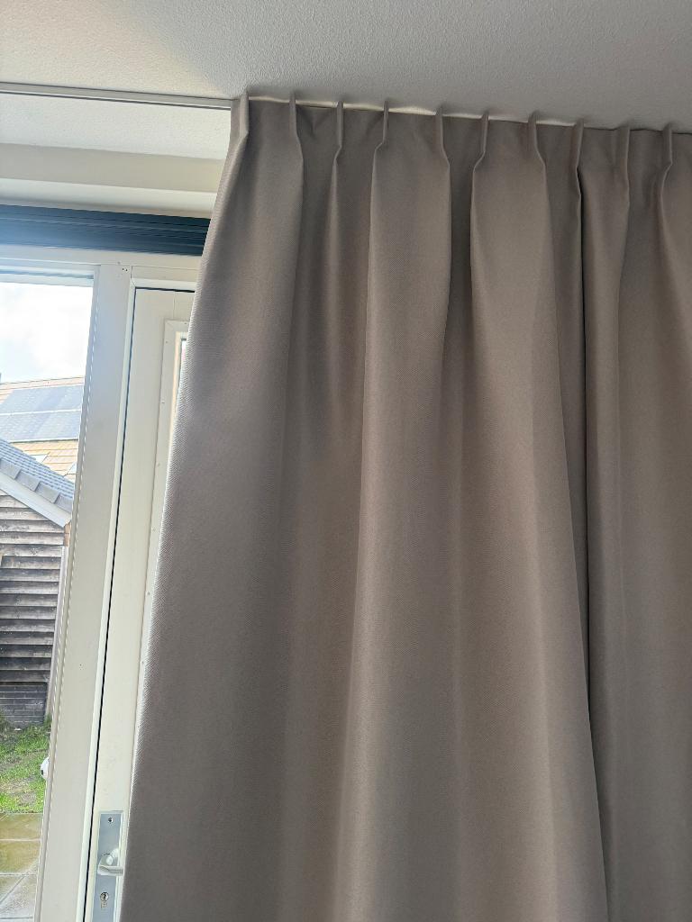 Nieuwe gordijnen, Ophalen, 200 cm of meer, Beige, 150 tot 200 cm