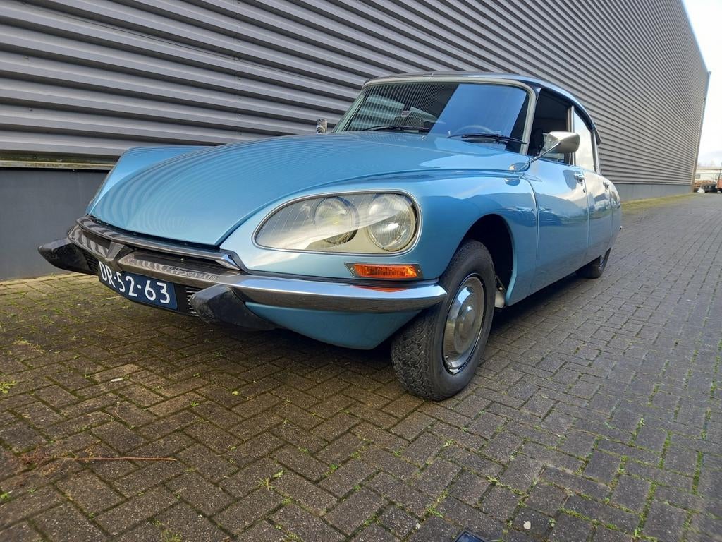 Citroën DS21IE 1973 bleu platine, Auto's, Zwart, Citroën, Blauw, Leder