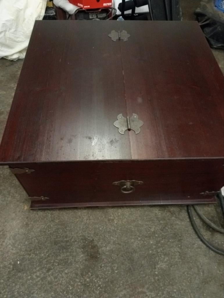 Koloniale klep tafel, Huis en Inrichting, Ophalen, Gebruikt, Koloniaal, Vierkant