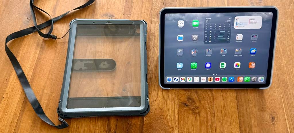 iPad Air 4 64Gb WiFi&Cellular + WATERDICHTE hoes + data SIM!, Computers en Software, Apple iPads, Apple iPad Air, 11 inch, Ophalen of Verzenden