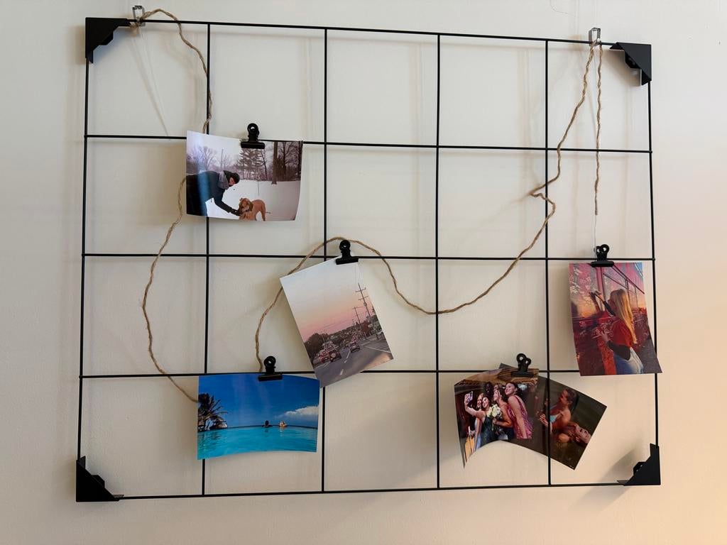 IKEA Fotowand Raster met Clips - Zwart Metaal, Ophalen, 50 tot 75 cm, Metaal of Aluminium, Zo goed als nieuw