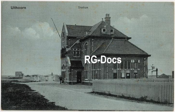 Ansichtkaart - Briefkaart Trein Station Uithoorn - 1916, Verzamelen, Ansichtkaarten | Nederland, Gelopen, Noord-Holland, Voor 1920