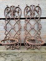 2 Vintage gietijzeren wand plantenhanger., Ophalen, Gebruikt