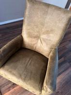 Fauteuil/stoel mosgroen en zwarte voet in zeer goede staat, Ophalen, 75 tot 100 cm, Zo goed als nieuw, 75 tot 100 cm