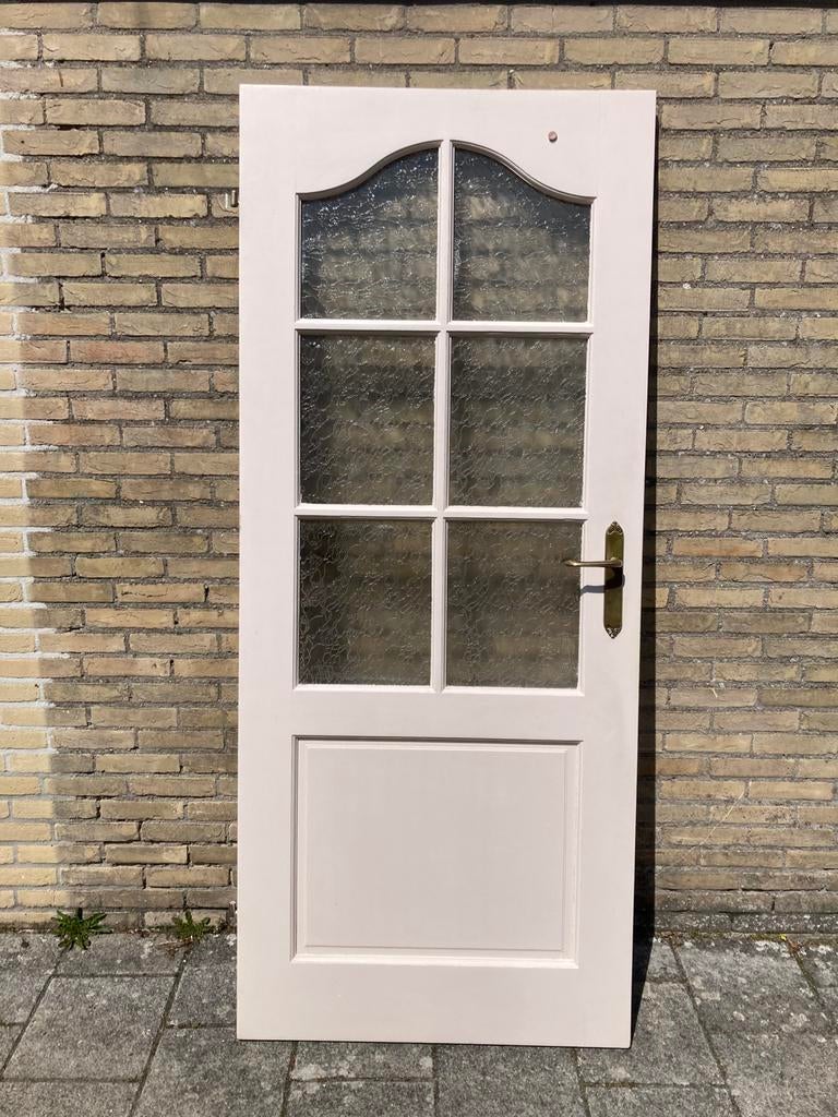 Binnendeur opdrek linksdraaiend (gratis), Doe-het-zelf en Verbouw, Deuren en Horren, Ophalen, Binnendeur, 200 tot 215 cm, Glas