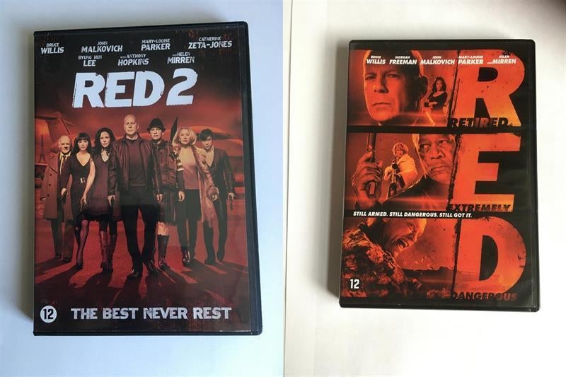 red 1 + 2 dvd bruce willis, Alle leeftijden, Ophalen of Verzenden, Zo goed als nieuw