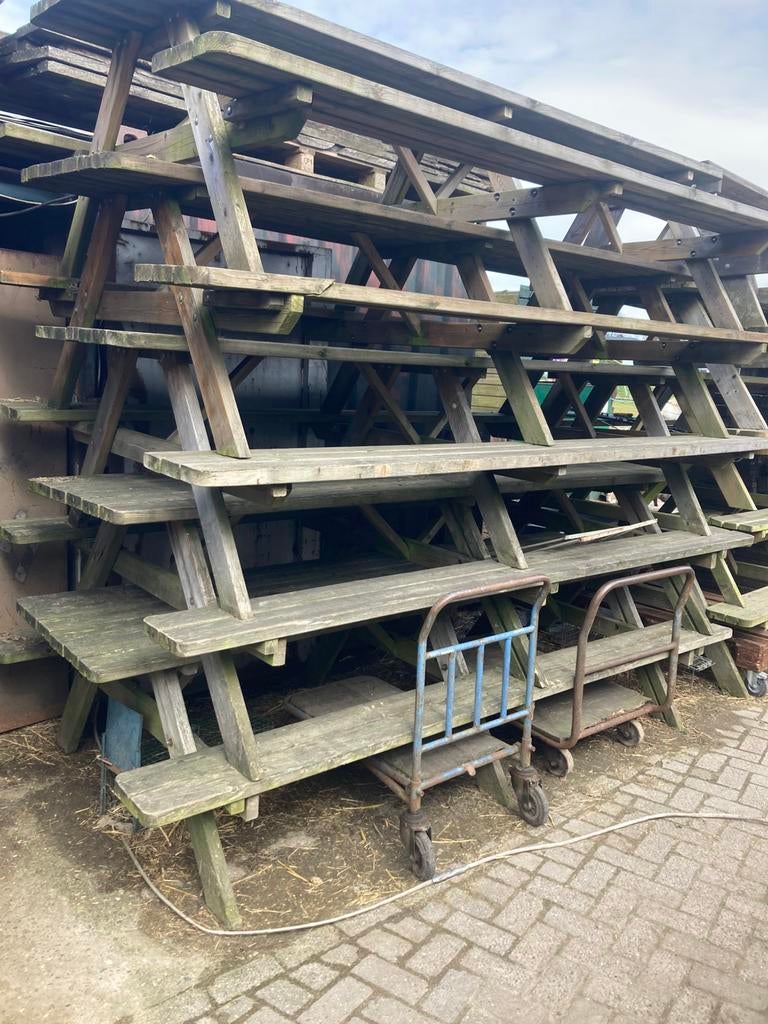 Picknicktafels van 1,50 tot 3 meter lang, Tuin en Terras, Picknicktafels, Ophalen, Zo goed als nieuw, Rechthoekig, Kinderpicknicktafel