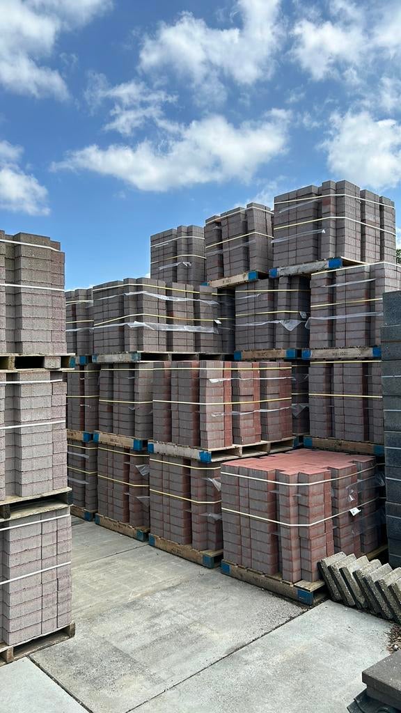 Betonklinker rood, Tuin en Terras, Tegels en Klinkers, Klinkers, Nieuw, Ophalen of Verzenden, 10 m² of meer