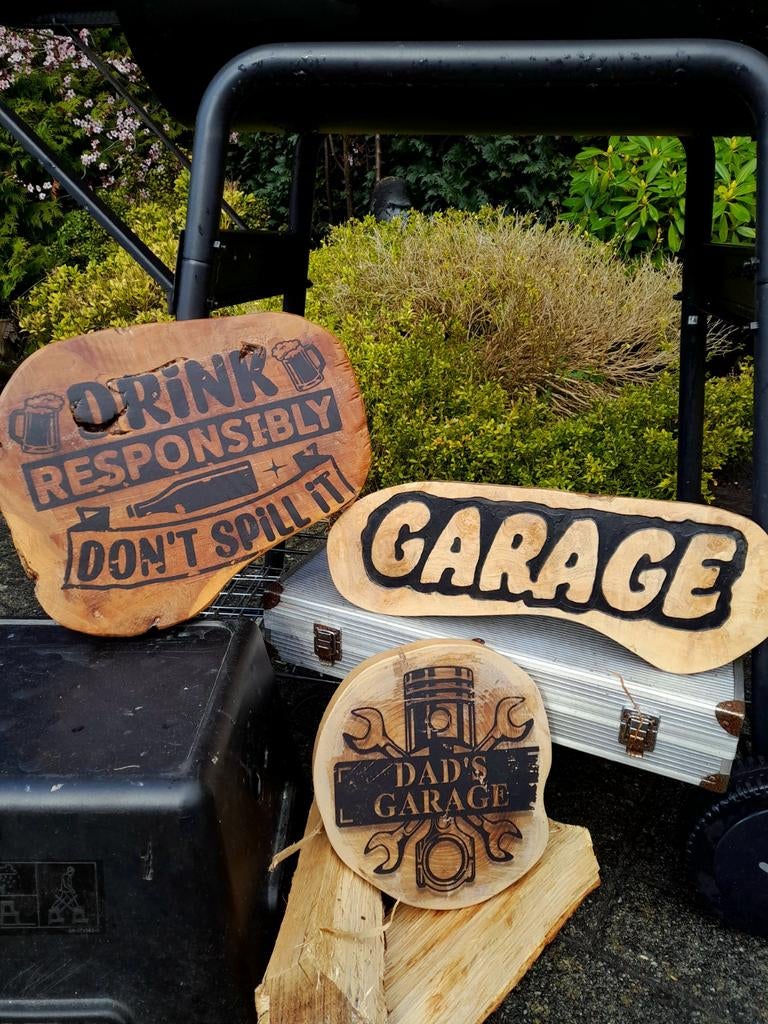 Massiefhouten wandborden mancave/garage uniek prijs per stuk, Minder dan 3 m³, Ophalen of Verzenden