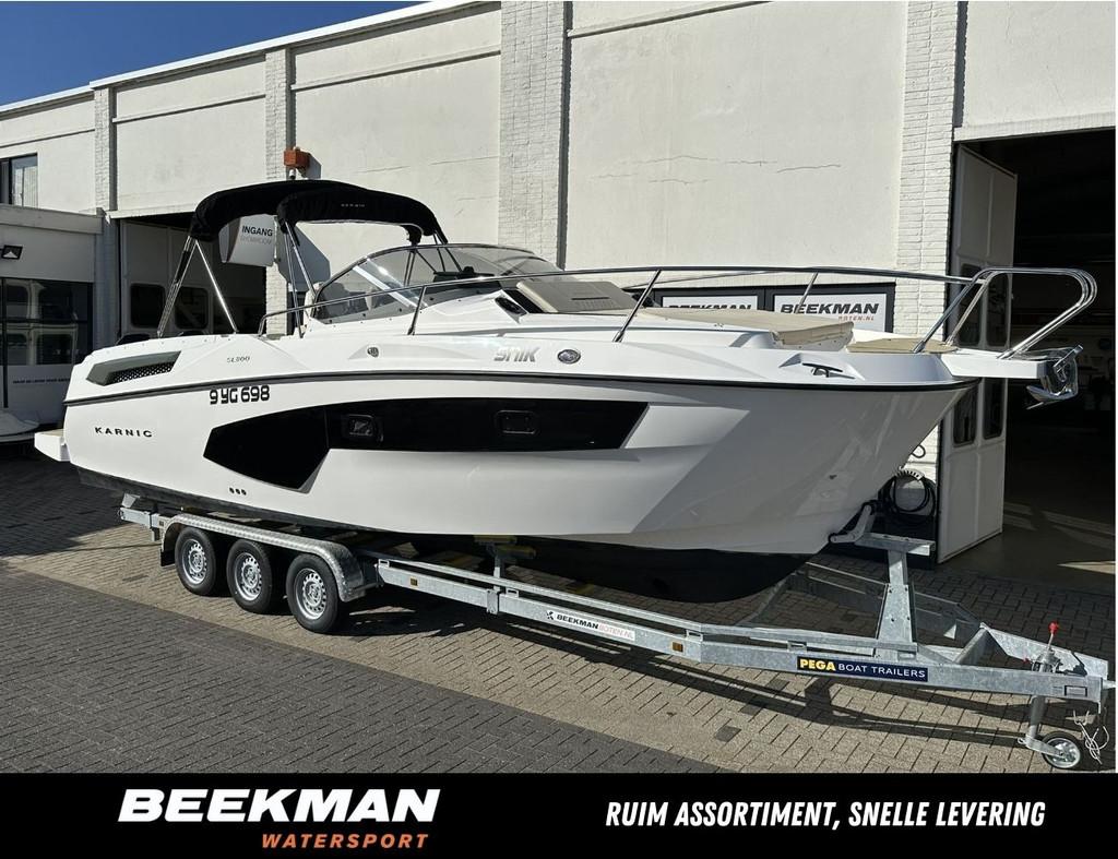 Karnic SL800 Walkaround / 2x 250 PK Mercury (bj 2024), Gebruikt, Polyester, Benzine, 6 meter of meer