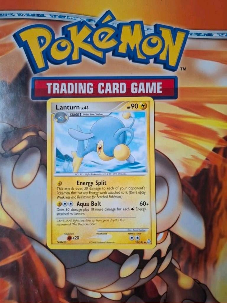 Lanturn 59/146 Diamond&Pearl Legends Awakened pokemon kaart, Ophalen of Verzenden, Gebruikt, Losse kaart
