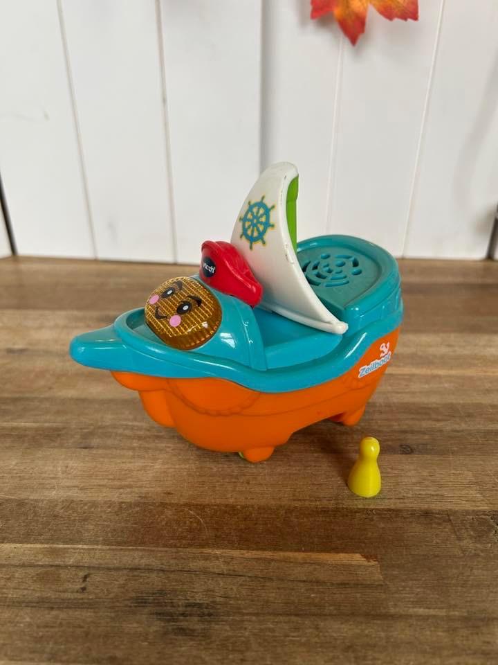 Vtech Blub Blub Bootjes Ziggy zeilboot, Kinderen en Baby's, Speelgoed | Vtech, Ophalen of Verzenden, Zo goed als nieuw, 6 maanden tot 2 jaar