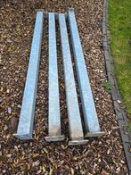 Gegalvaniseerde palen / dragers met voetstuk 202 cm, Ophalen, Gebruikt, 180 tot 250 cm, Palen