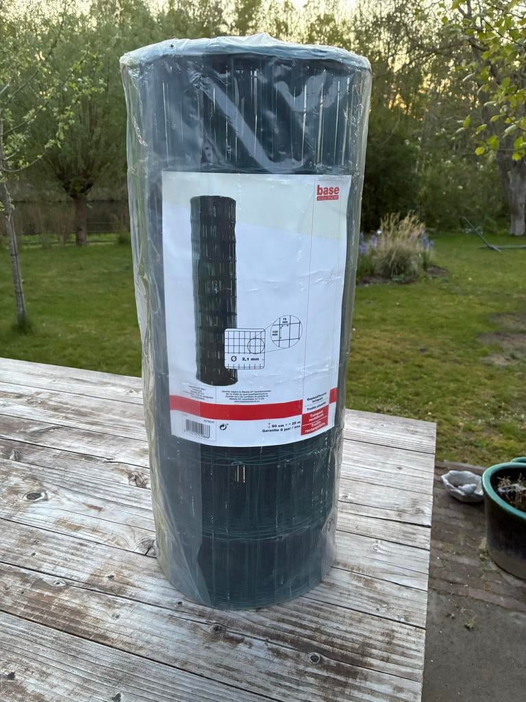 2 rollen geplastificeerd tuingaas 60cm x 25m nieuw, Tuin en Terras, Gaas en Draad, Ophalen, Nieuw, 20 meter of meer, Gaas