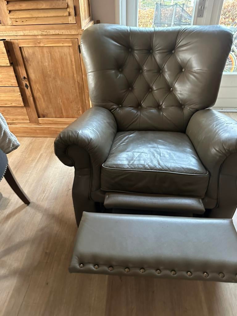 Chesterfield relax fauteuil, Huis en Inrichting, Fauteuils, Ophalen of Verzenden, Zo goed als nieuw, 75 tot 100 cm, 50 tot 75 cm