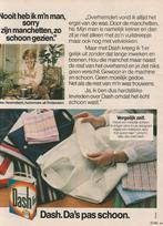 Retro reclame 1978 Dash wasmiddel draagkoffer echt schoon, Verzenden, Overige typen