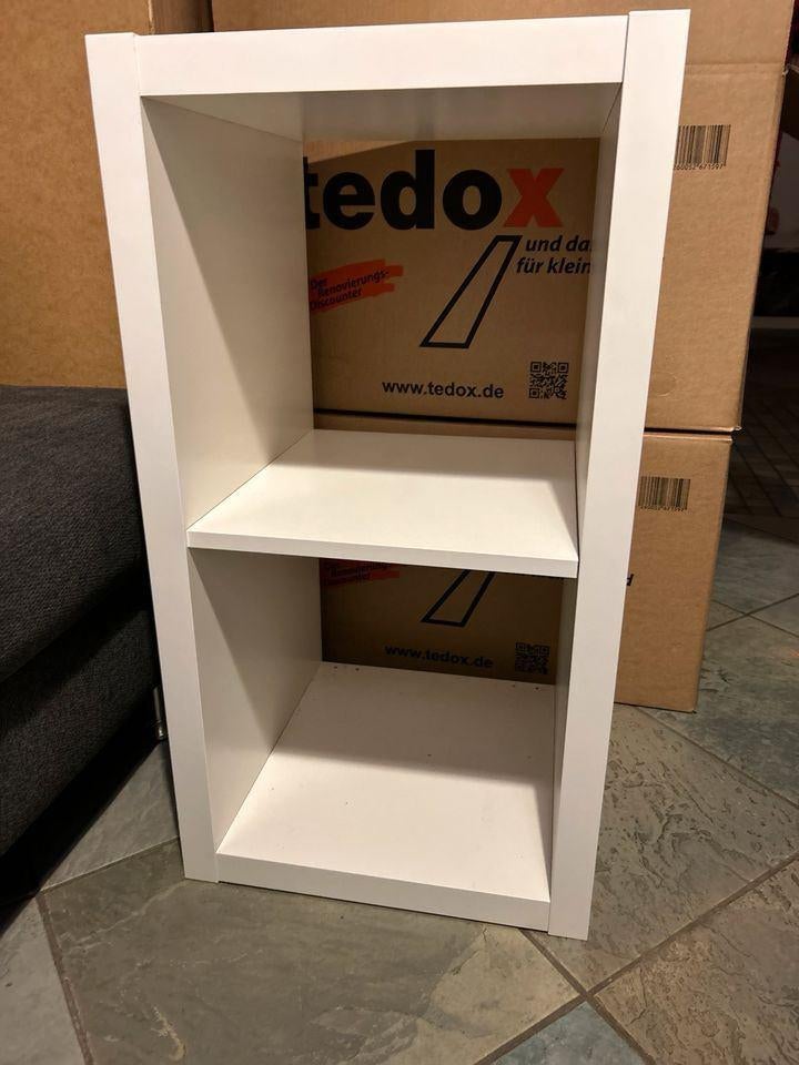 Kallax 2 vaks open kast vakkenkast 2x1 wit Ikea, Ophalen, 1 of 2 laden, 50 tot 100 cm, Zo goed als nieuw