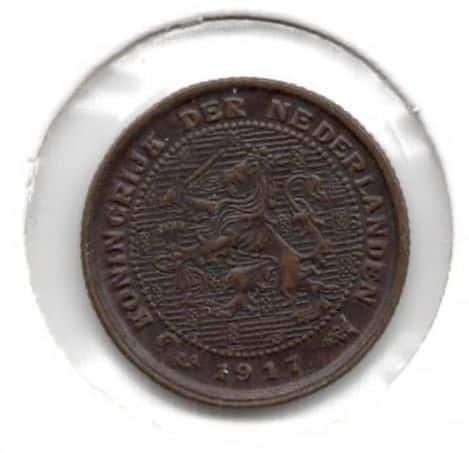 Nederland Halve cent 1917 Wilhelmina, Postzegels en Munten, Ophalen of Verzenden, Koningin Wilhelmina, Overige waardes, Losse munt
